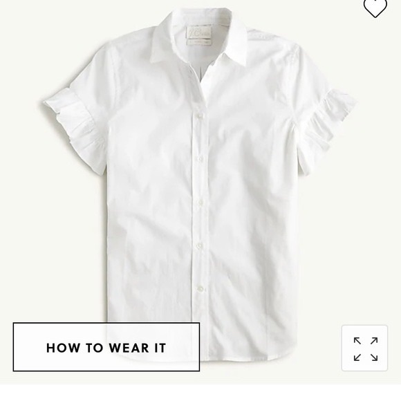 J. Crew Tops - Jcrew Ruffle Sleeve Button Down